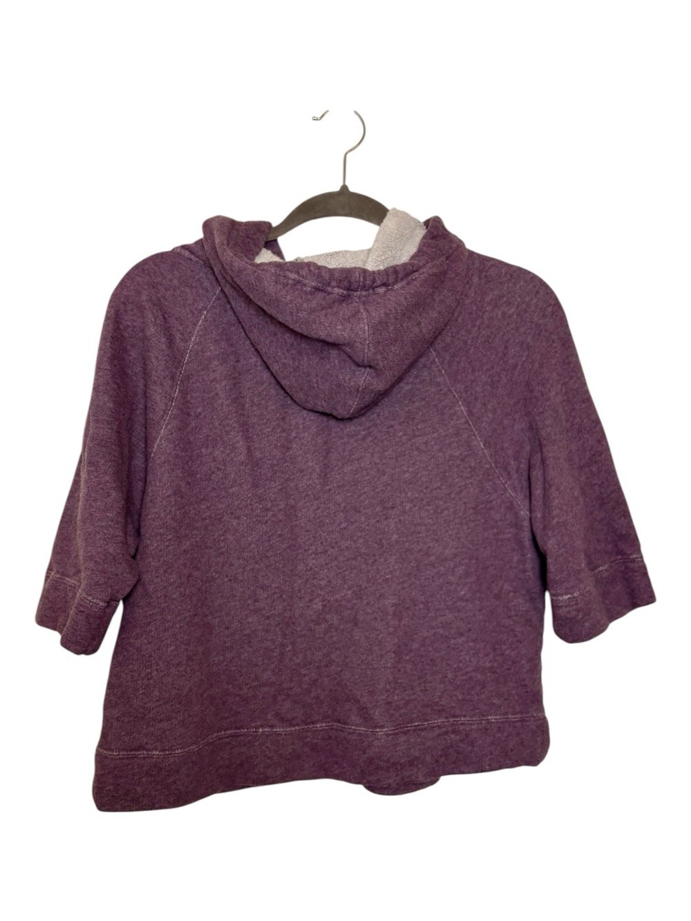 Pact Purple Organic Cotton Cropped Hoodie Lounge Athleisure Medium - Picture 2 of 6